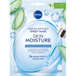 Nivea Skin Moisture maska w płacie nasączona serum nawilżającym 