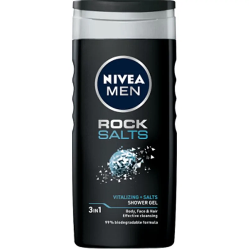 Nivea MEN Rock Salt ŻEL POD Prysznic DO Ciała, Twarzy I Włosów 250 ml