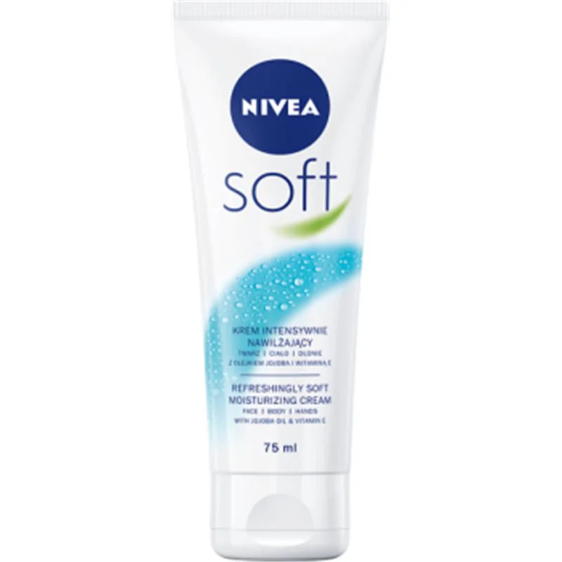 Nivea Soft Krem intensywnie nawilżający z olejkiem jojoba i witaminą E 75 ml