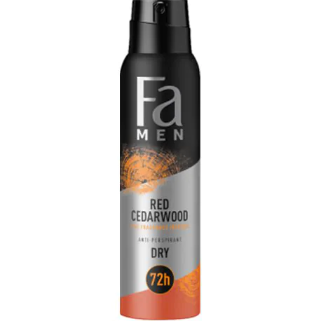 Fa ?en Red Cedarwood 72h Antyperspirant w sprayu o zapachu nut drzewnych czerwonego cedru 150 ml