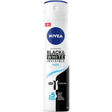 NIVEA Black&White Invisible Pure Antyperspirant w aerozolu 150 ml