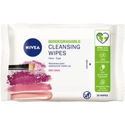 NIVEA Łagodzące biodegradowalne chusteczki do demakijażu 25 sztuk