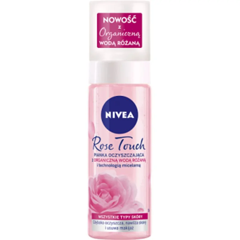 Nivea Rose Touch Pianka oczyszczająca do twarzy z organiczną wodą różaną 150 ml