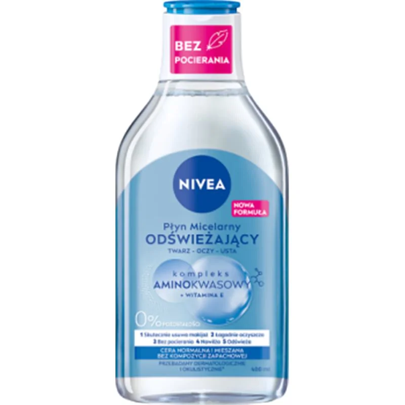 Nivea MicellAir Skin Breathe Pielęgnujący płyn micelarny do cery normalnej i mieszanej 400 ml