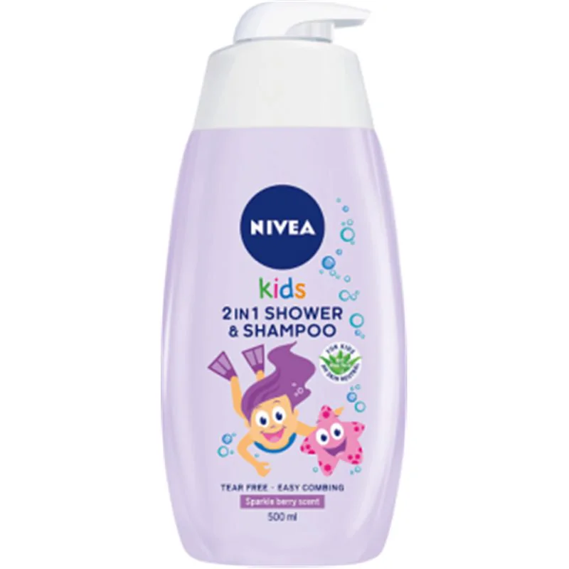 NIVEA Kids Żel do mycia ciała 2w1 o zapachu owocowych żelków 500 ml