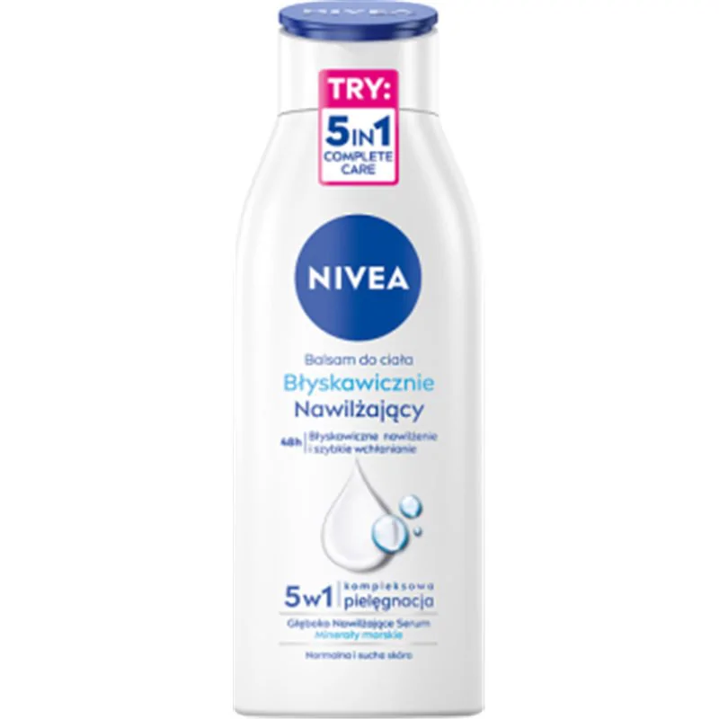 NIVEA Błyskawicznie nawilżający balsam do ciała skóra przesuszona 400 ml