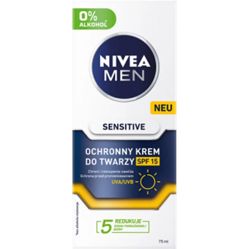 Nivea MEN Sensitive Ochronny krem nawilżający SPF 15 75ml