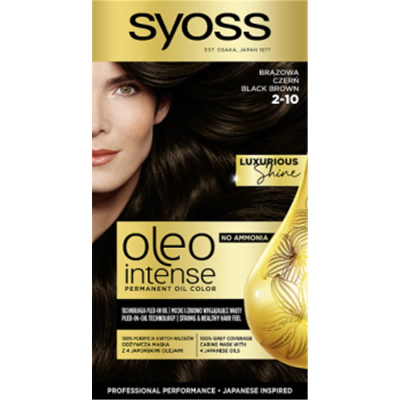 Syoss Oleo Intense Farba do włosów Brązowa Czerń 2-10