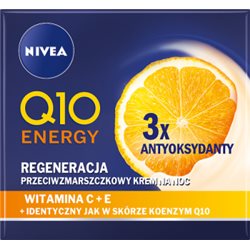 NIVEA Q10 Energy Regeneracja Przeciwzmarszczkowy krem na noc 50 ml