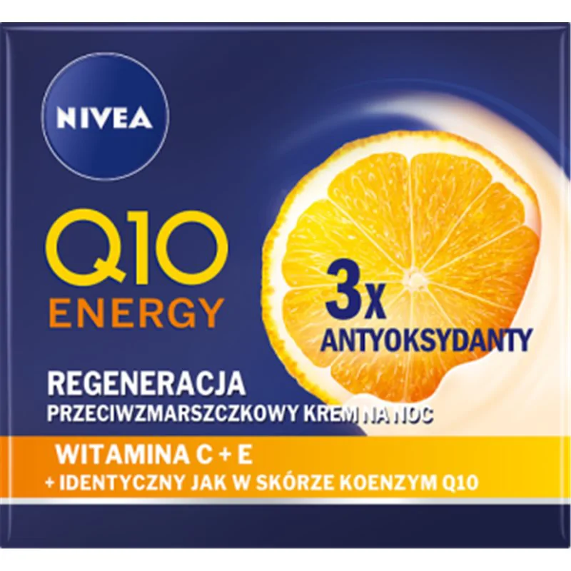 NIVEA Q10 Energy Regeneracja Przeciwzmarszczkowy krem na noc 50 ml