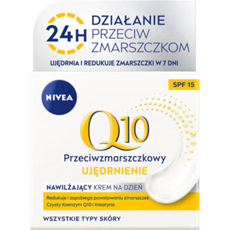 Nivea Q10 Power Przeciwzmarszczkowy + Ujędrnienie Odżywczy krem na dzień SPF 15 50 ml