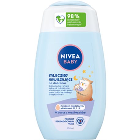 Nivea Baby mleczko nawilżające na dobranoc 200ml