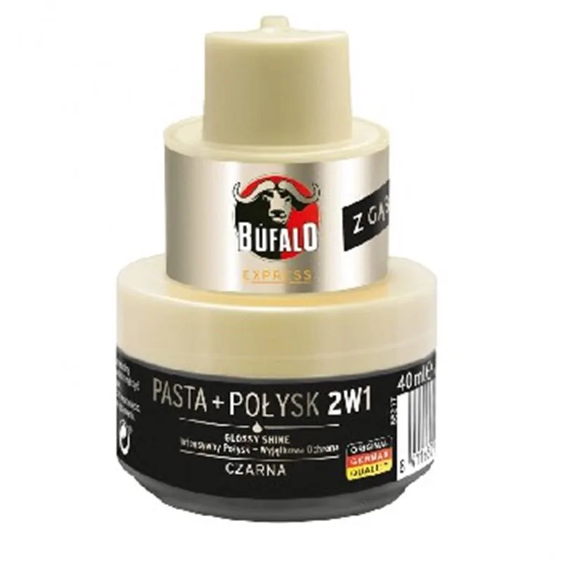 Bufalo pasta do butów + połysk 2w1 czarna 40ml