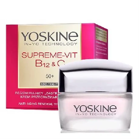 Yoskine Supreme-Vit B12 and C krem na noc 50+