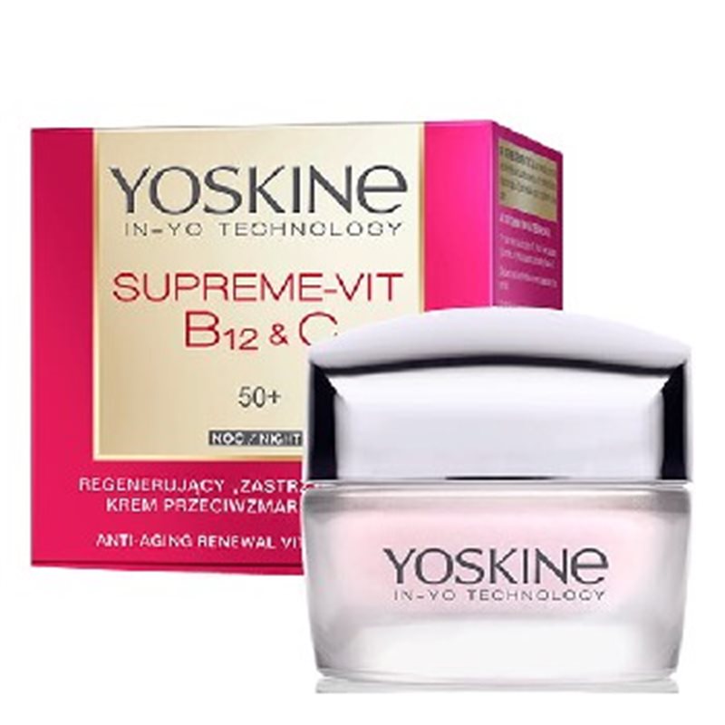 Yoskine Supreme-Vit B12 and C krem na noc 50+