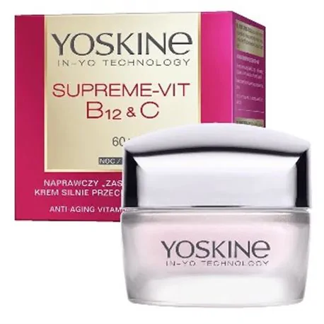 Yoskine Supreme-Vit B12 and C krem na noc 60+