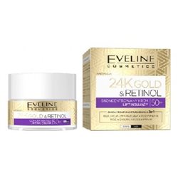 Eveline 24K Gold&Ceramidy skoncentrowany krem liftingująvy na dzień/noc 50+