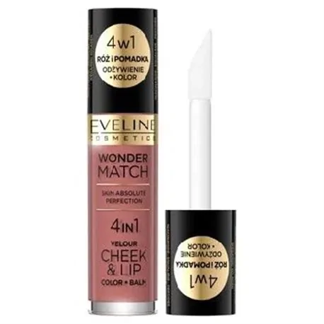 Eveline Wonder Match róż w płynie Velour Cheek&Lip nr 05