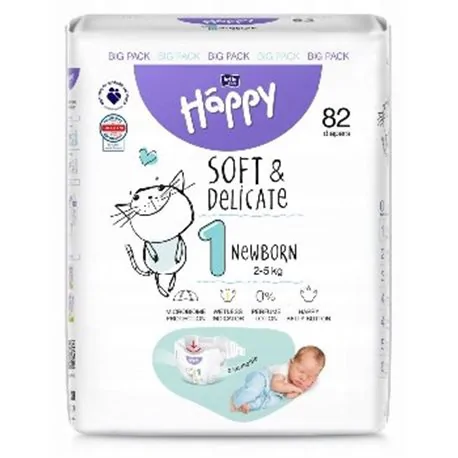 Bella Happy pieluszki 1 Newborn 2-5kg 82szt