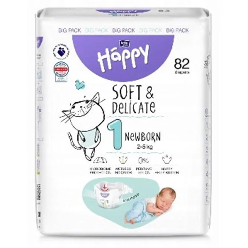 Bella Happy pieluszki 1 Newborn 2-5kg 82szt