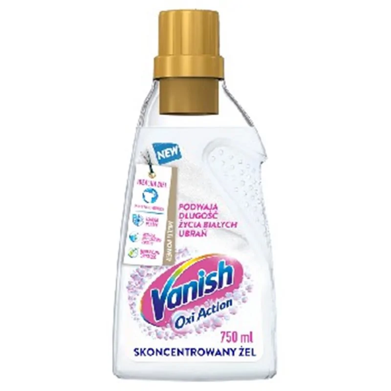 Vanish Oxi Action Whitw odplamiacz do białych tkanin w żelu 750ml