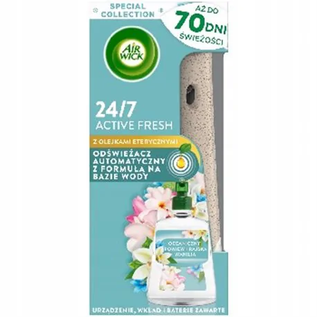 Air Wick Active Fresh zestaw oceaniczny powiew i rajska wanilia 228ml