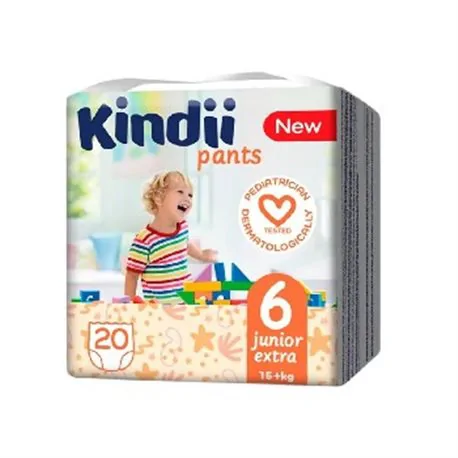 Kindii pieluchomajtki 6 Junior Extra 15+ kg 20szt