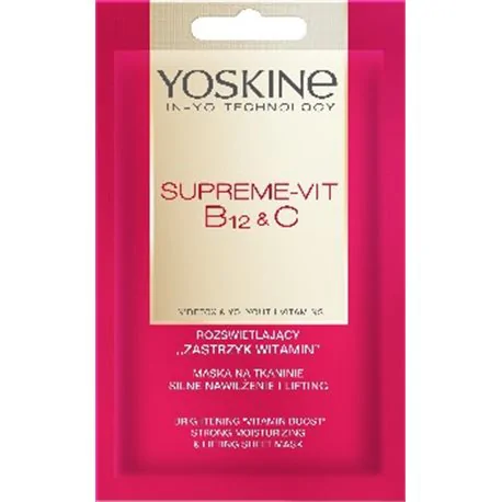 Yoskine Supreme Vit B12 and C maska w płacie