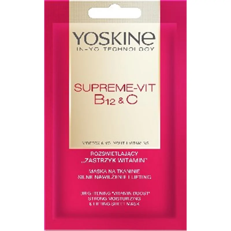 Yoskine Supreme Vit B12 and C maska w płacie