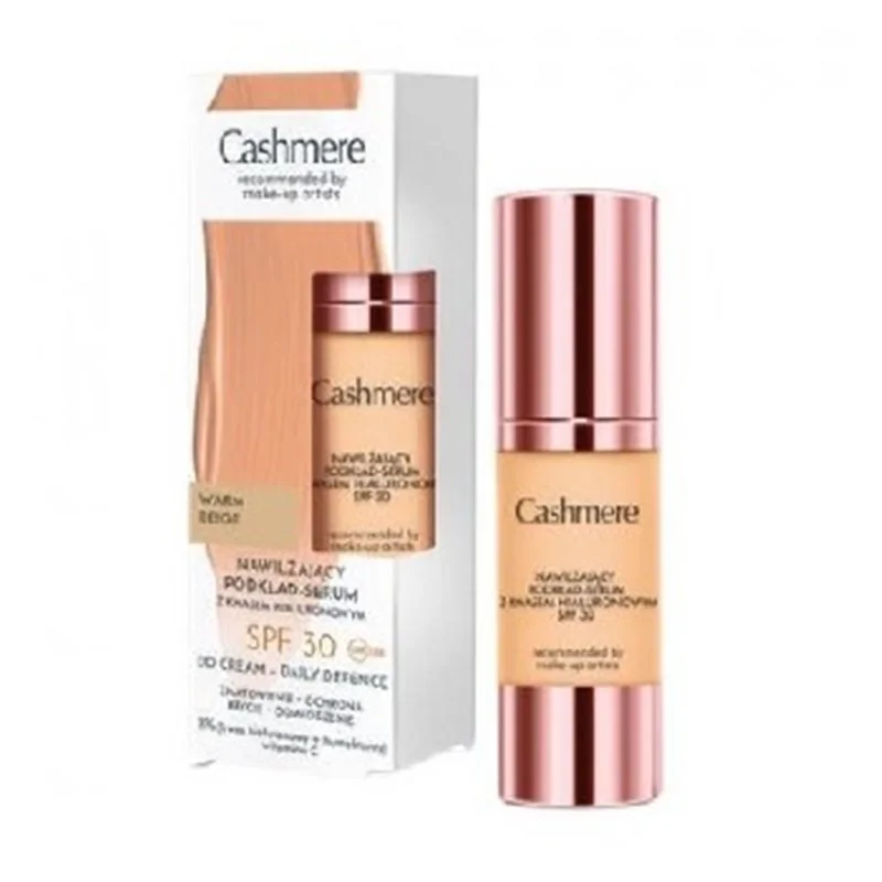 Cashmere DD nawilżający podkład-serum z kwasem hialuronowym SPF30 - 03 warm beige