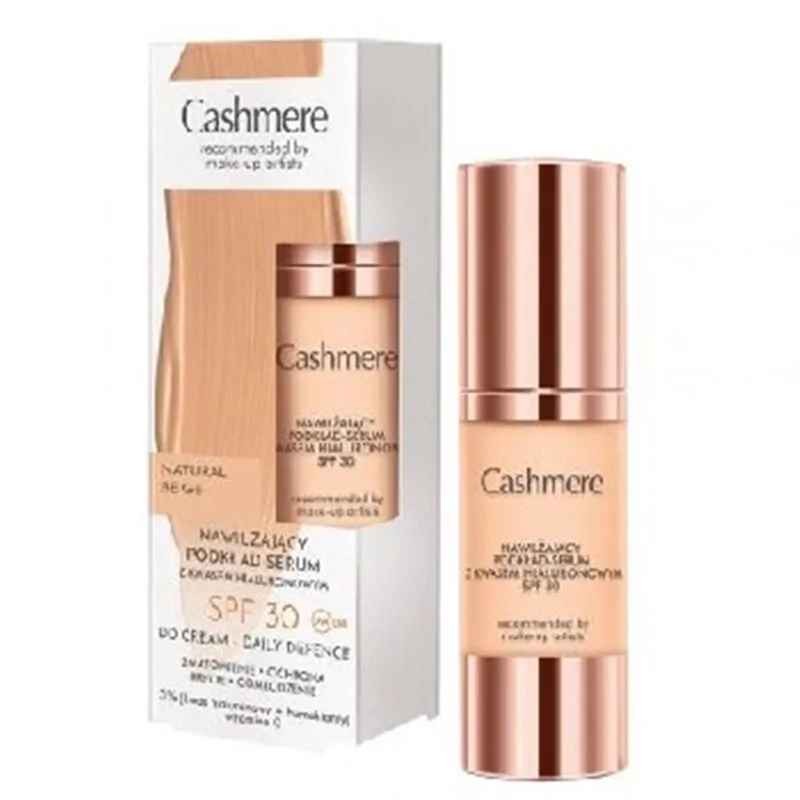 Cashmere DD nawilżający podkład-serum z kwasem hialuronowym SPF30 - 01 natural beige