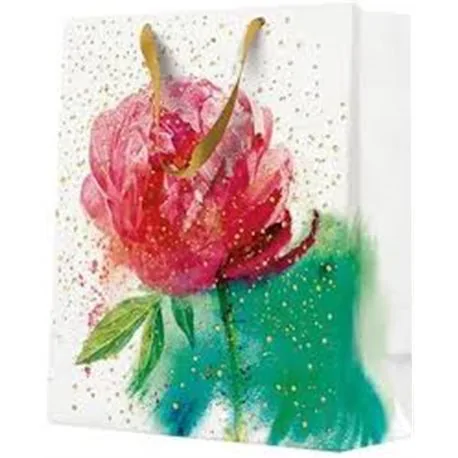 Paw torba prezentowa Large Peony Watercolor 26,5x33,5x13 10szt