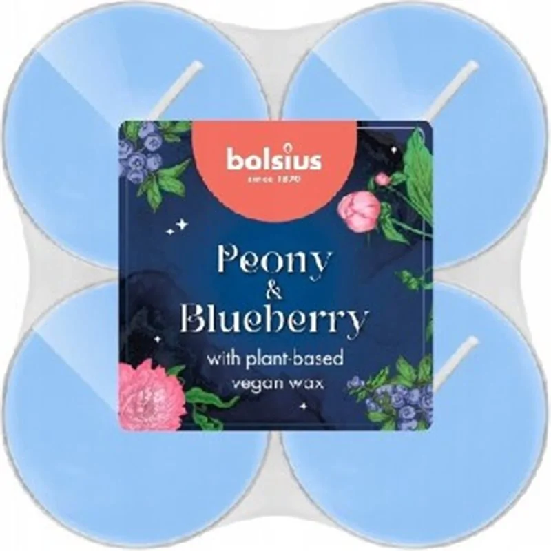 Bolsius podgrzewacze zapachowe maxi Peony & Blueberry 8h 8 szt