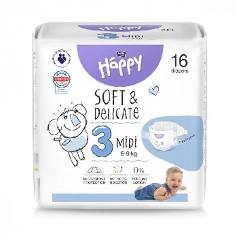 Bella Happy pieluszki 3 Midi 5-9kg 16szt