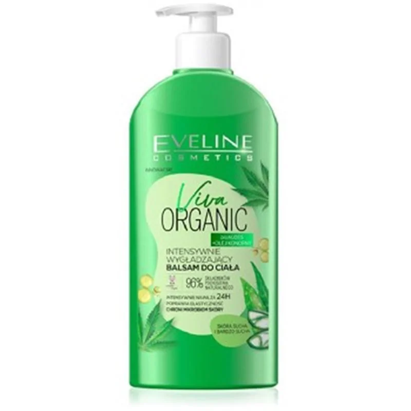 Eveline Viva Organic Intensyne nawilżający balsam do ciała BioAloes + Balsam Konopny