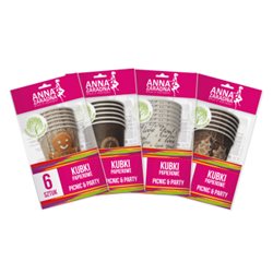 Anna Zaradna kubki papierowe 6szt