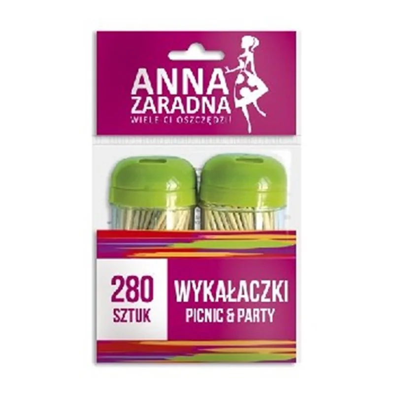 Anna Zaradna wykałaczki w pojemniku 2x140szt