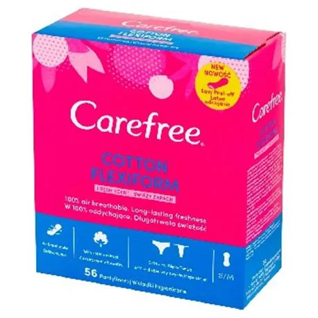 Carefree Cotton Flexi Fresh wkładki higieniczne 56szt