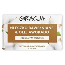 Gracja mydło w kostce mleczko bawełniane & olej awokado 90g