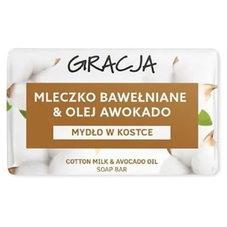 Gracja mydło w kostce mleczko bawełniane & olej awokado 90g