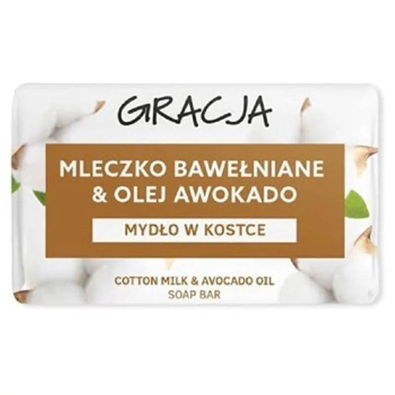 Gracja mydło w kostce mleczko bawełniane & olej awokado 90g