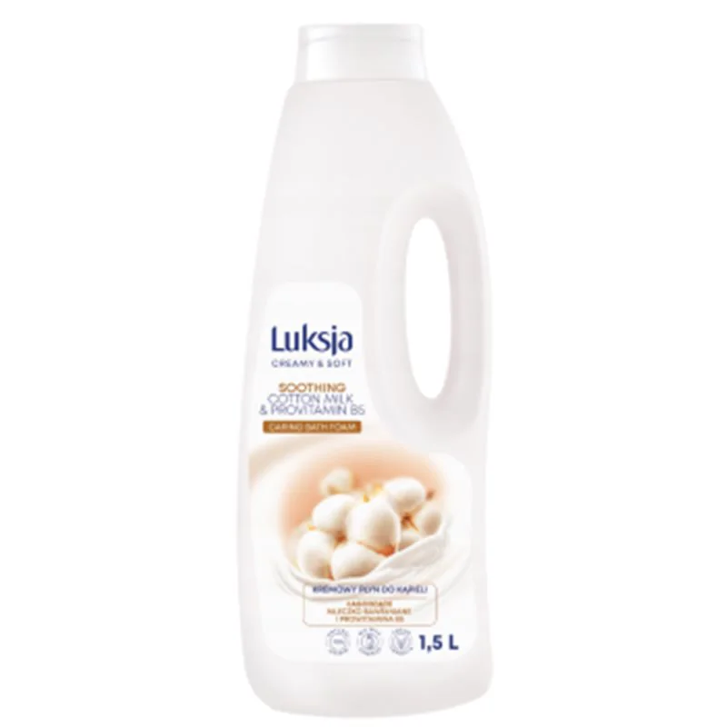 Luksja Creamy & Soft kremowy płyn do kąpieli mleczko bawełniane i prowitamina B5 1500ml