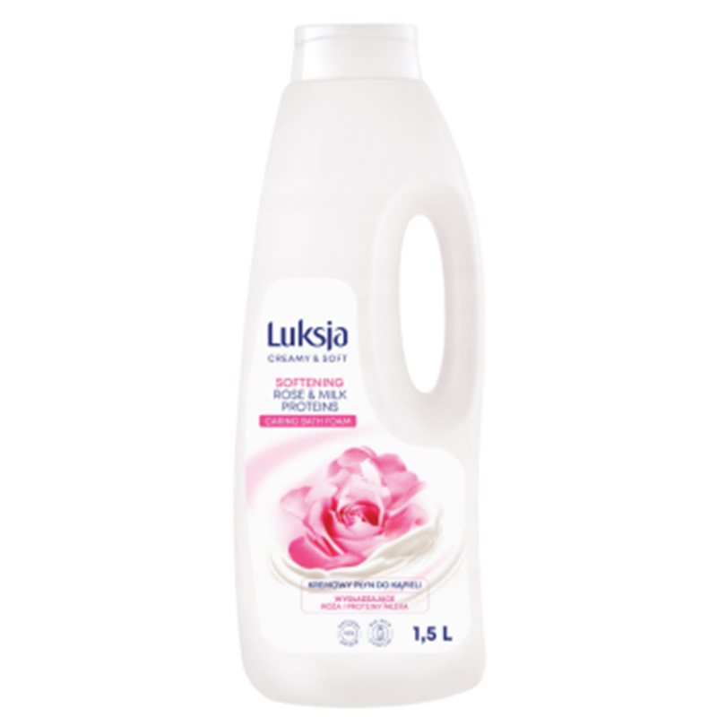 Luksja Creamy & Soft kremowy płyn do kąpieli róża i proteiny mleka 1500ml