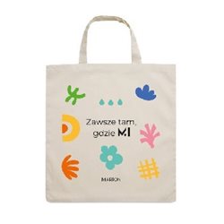 Marion torba bawełniana z krótkim uchwytem z logo Marion