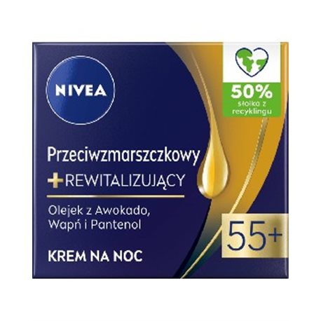 Nivea krem przeciwzmarszczkowy rewitalizujący na noc 55+ 50ml