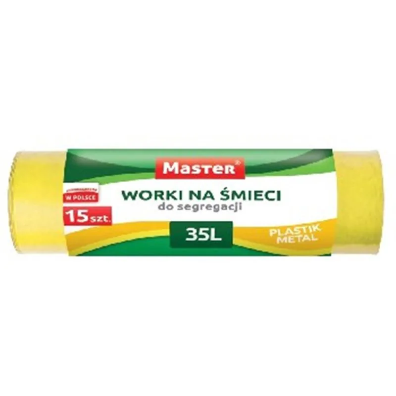 Worki na śmieci Master żółte 35l 15szt