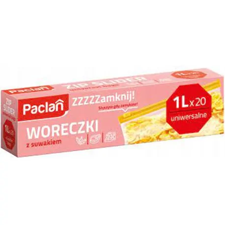 Paclan Woreczki z zamkiem 1 l 20 sztuk