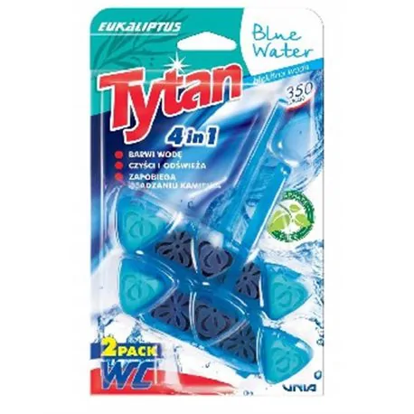 Tytan WC zawieszka czterofunkcyjna barwiąca wodę blue water eukaliptus 2x40g