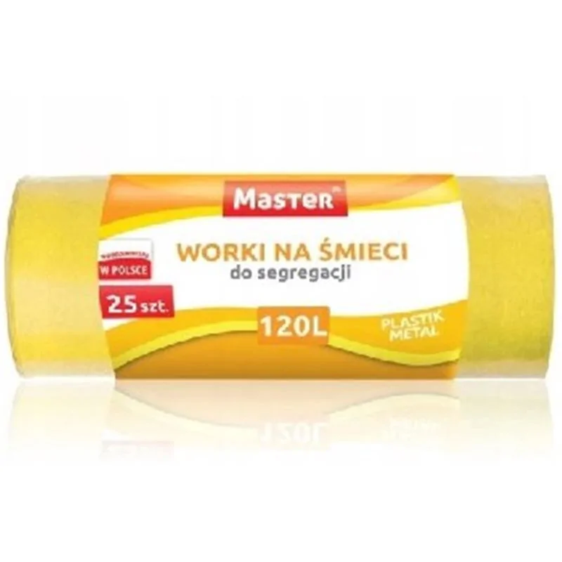 Worki na śmieci Master żółte 120l 25szt