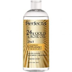 Perfecta Gold 24K Gold & Rose Oil luksusowy płyn micelarny każdy typ cery 400ml